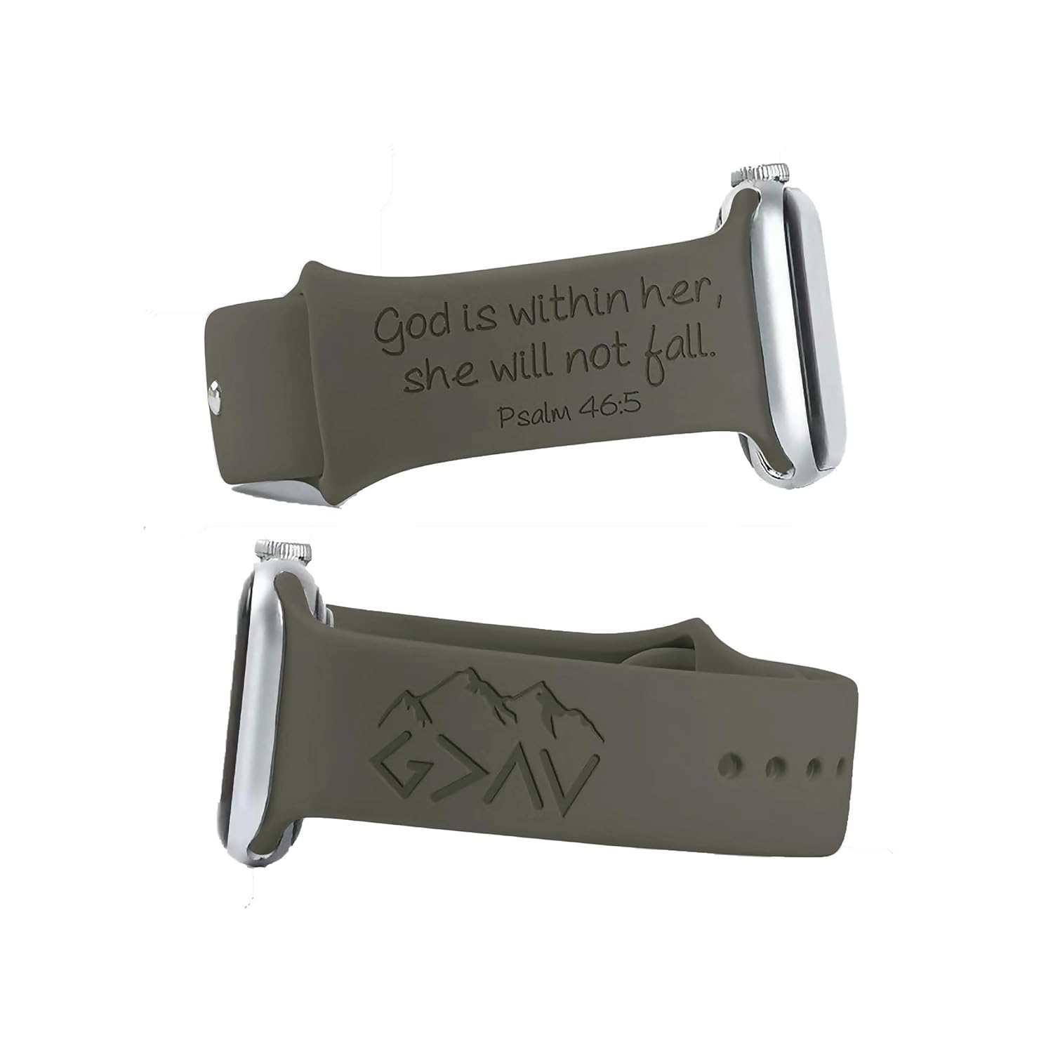 Personalised Engraved Sports Bands For 8 7 6 5 4 3 2 1 Se – Sports Bands With Mental Strength – For Women And Men (4244mm-150mm-200mm-SM, Dark olive)