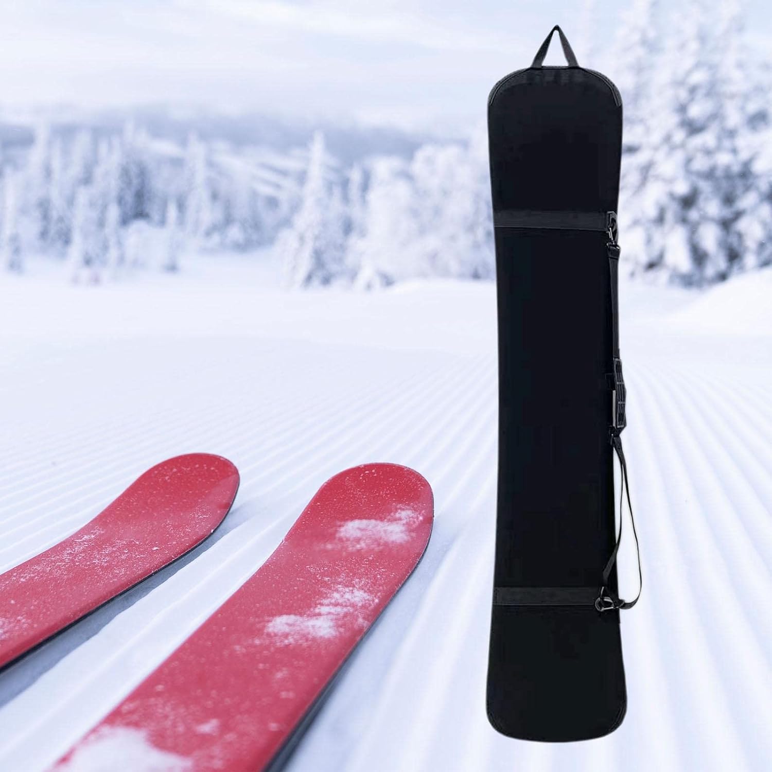 Garende Bolsa de snowboard al aire libre, bolsa de transporte de snowboard con correa para el hombro, funda de cubierta de snowboard (negro)