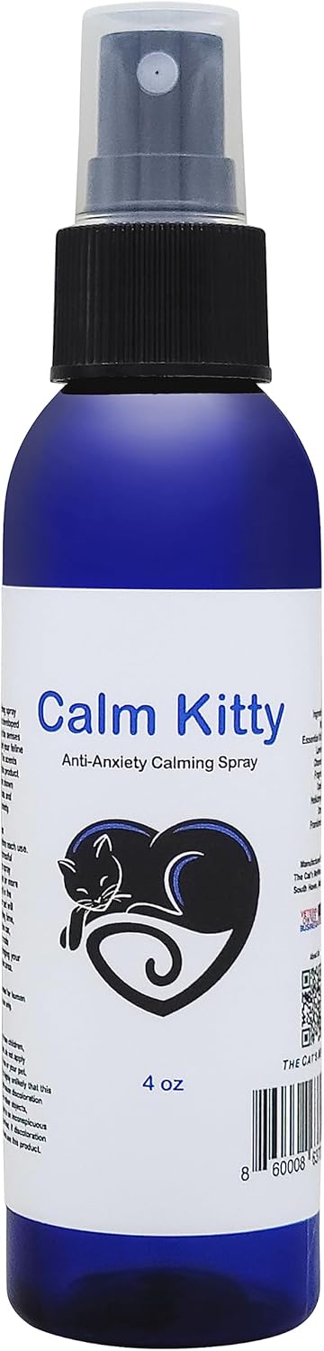 The Cat’s MeWow Calm Kitty – Spray calmante – Alivio natural del estrés y alivio de la ansiedad para gatos – Solución calmante sin drogas