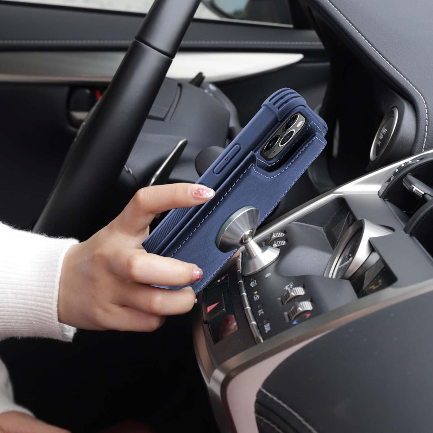 VANAVAGY Funda tipo cartera para iPhone 13 Pro Max para mujeres y hombres, funda de cuero con tapa para teléfono compatible con soporte magnético