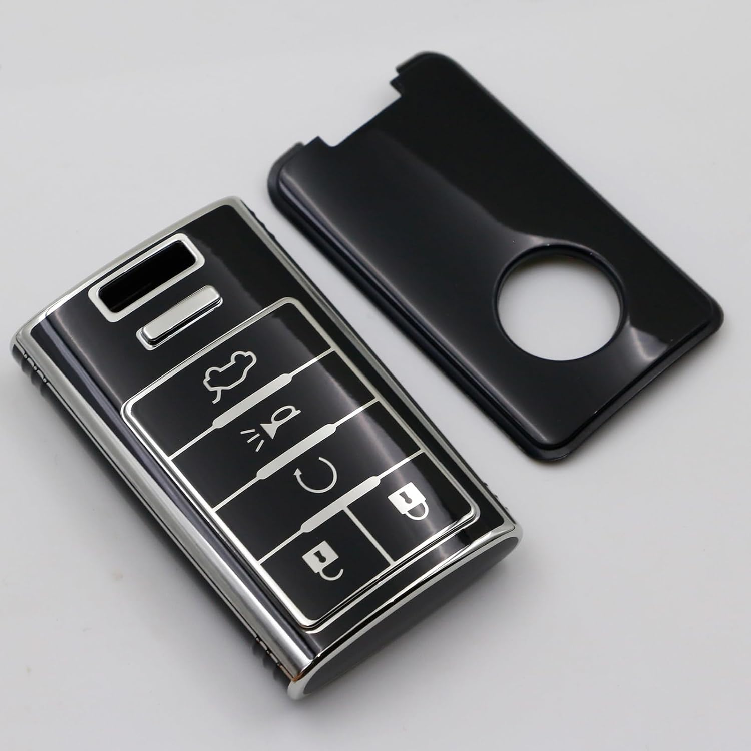 2 fundas para llavero Cadillac, protector de TPU suave a la moda, compatible con llave inteligente remota CT5 CT6 XTS XT4 XT5 ATS (funda de trabajo,