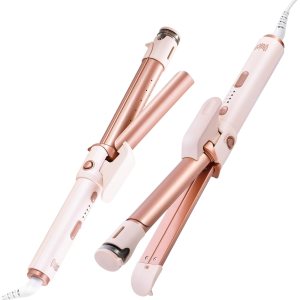 QUICO Rizador profesional 2 en 1 y alisador de pelo de vapor, varita de cerámica de 1 pulgada, con iones negativos, 330360390420F, memoria de QUICO Rizador profesional 2 en 1 y alisador de pelo de vapor, varita de cerámica de 1 pulgada, con iones negativos, 330360390420F, memoria de