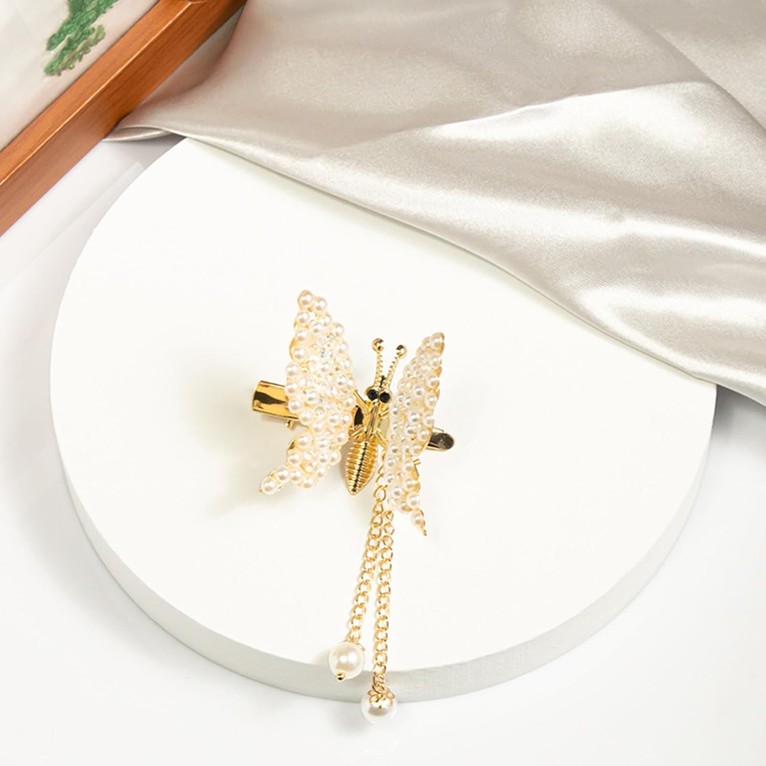 Pinzas para el pelo de mariposa con alas móviles, pinzas para el cabello de mariposa 3D, alas móviles, pinzas para el cabello de mariposa con borla,