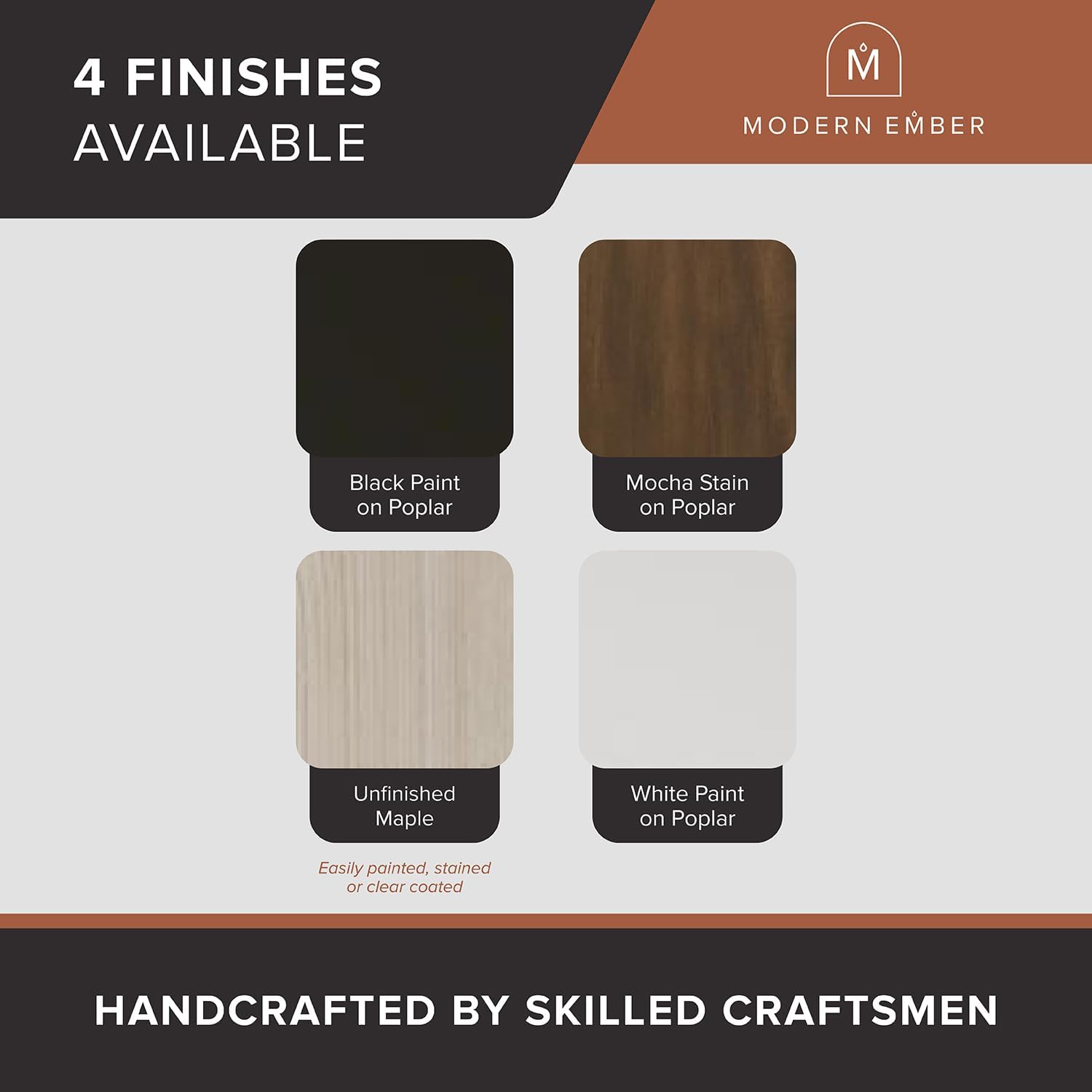Modern Ember Sabine – Kit envolvente de chimenea de madera, apertura blanca de 48 x 42 pulgadas, 72 x 54 pulgadas en total, estética moderna mínima