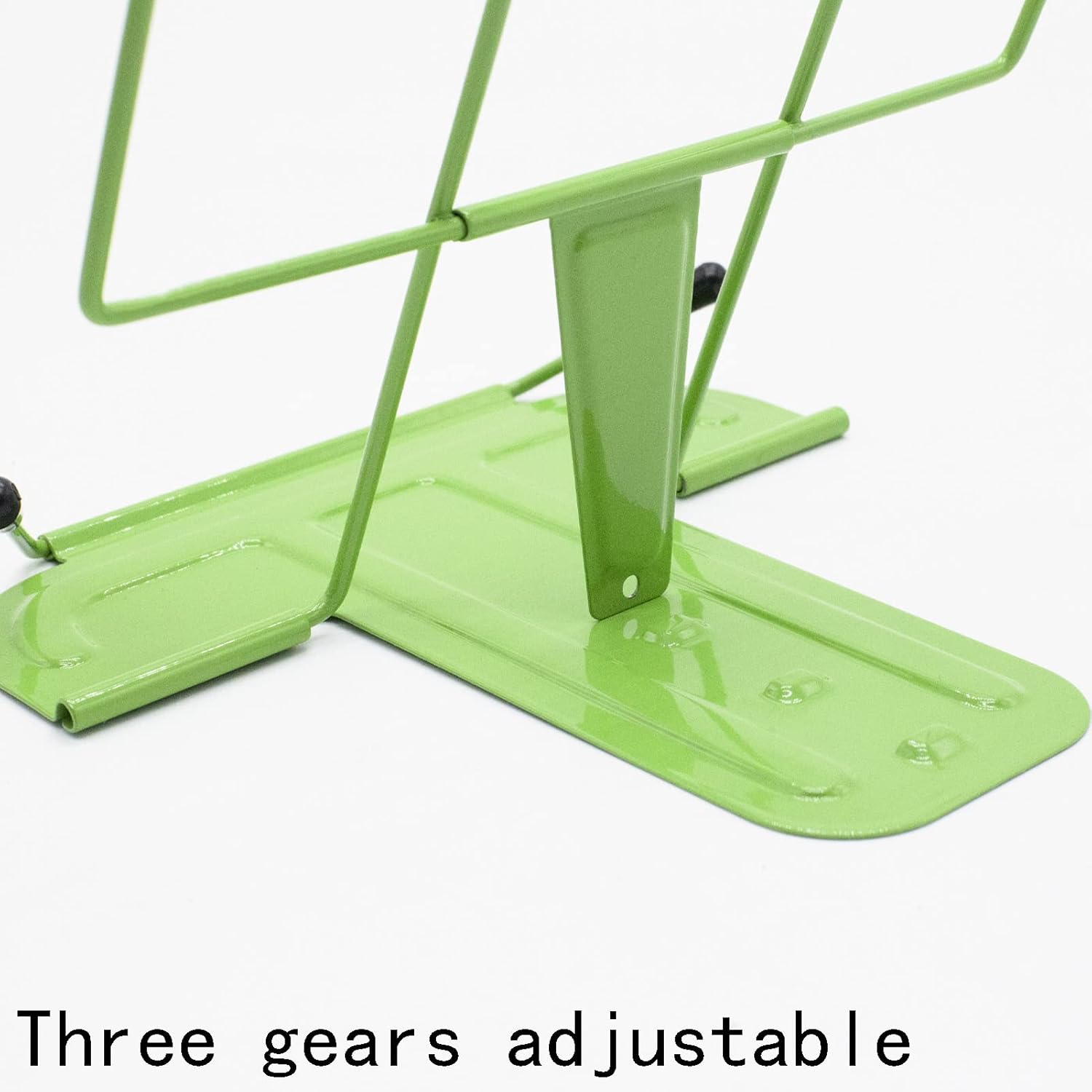 Soporte de libro de metal para escritorio, estante de lectura ajustable, soporte para libros (verde)
