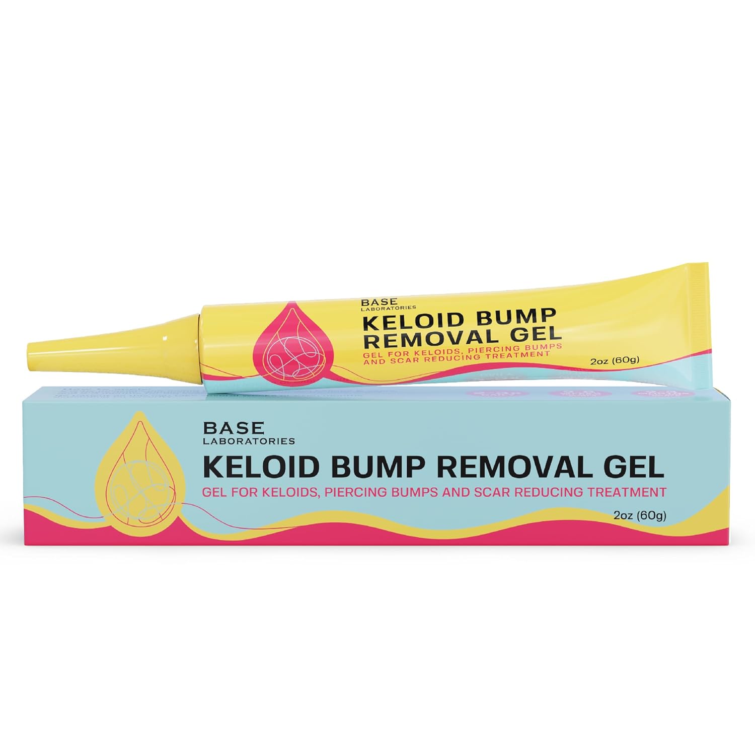 BASE LABORATORIES Gel de eliminación de golpes queloides  Tratamiento natural de golpes y gel queloide para cicatrices  Eliminación de cicatrices