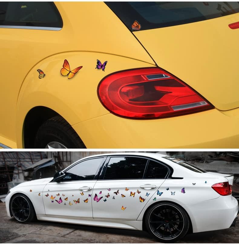 Calcomanías de vinilo de mariposa para automóvil, diseño de mariposas e insectos, impermeables, para parachoques, automóviles, motocicletas, cascos,