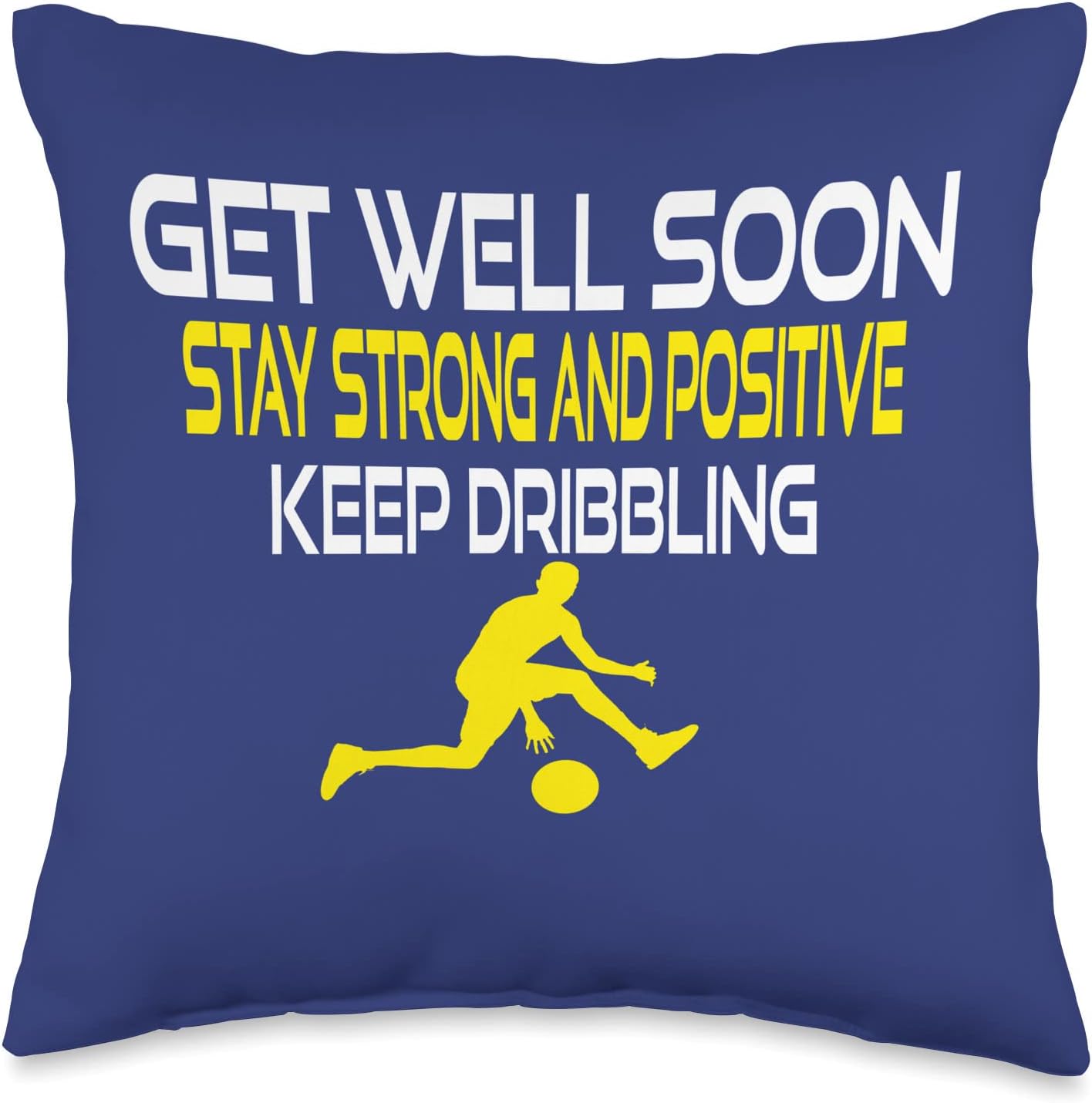 DesignsByKelley Best Wishes Fast Recovery Gifts Get Well Soon – Almohada de baloncesto para niños, niñas, adolescentes, atletas, 15.7 x 15.7in,