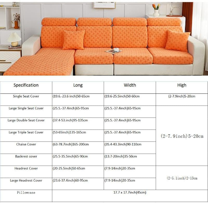 Nolan – Funda de sofá interior mágica, fundas de cojín para sofá seccional, funda elástica en forma de L, funda elástica para decoración de muebles
