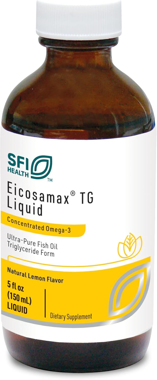 Klaire Labs Eicosamax TG Aceite de pescado  Pastillas de aceite de pescado omega-3 ultra puro con EPADHA  de origen sostenible  Sabor natural a