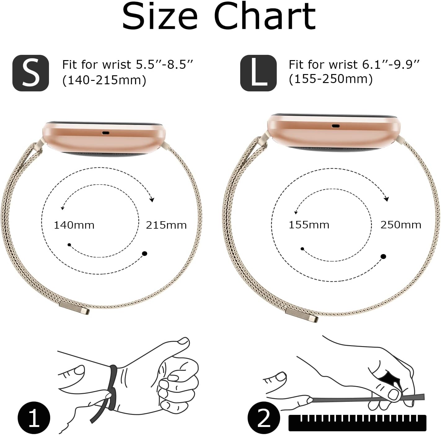 Correa de repuesto para Fitbit Versa 2 correas para mujeres y hombres, correa de repuesto magnética ajustable para Fitbit Versa 2  Fitbit VersaVersa