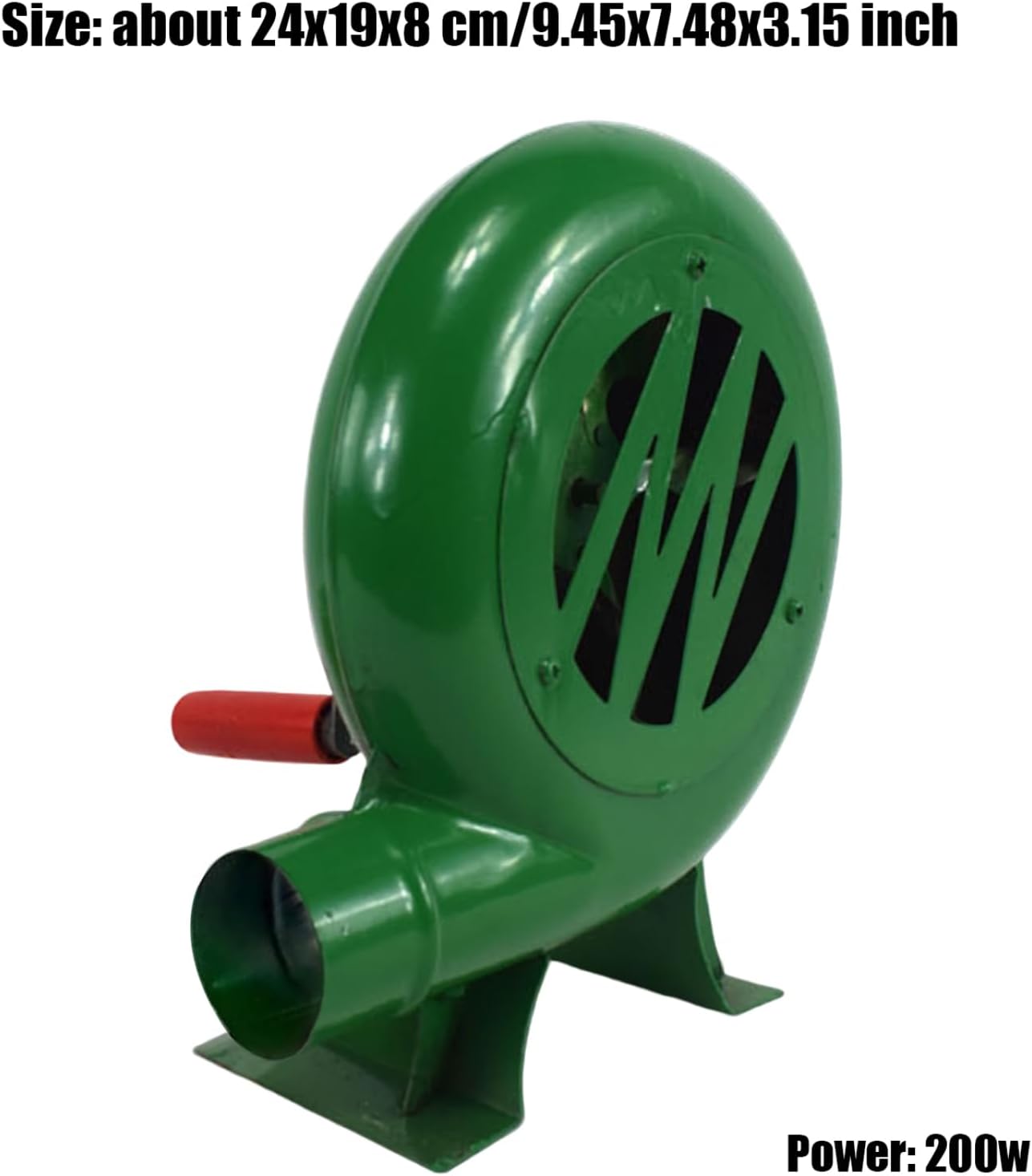 Ventiladores de barbacoa, soplador de barbacoa de 200 W, mini soplador de forja de herrero con conducto de hierro, soplador manual portátil para