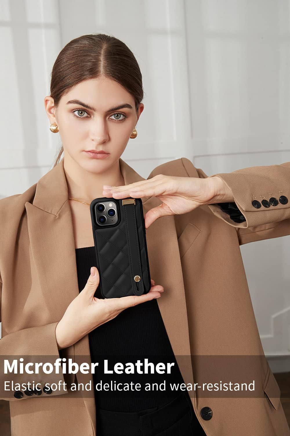 ZVE iPhone 11 Pro – Funda acolchada de cuero a prueba de golpes, con función atril para mujer, compatible con iPhone 11 Pro, 5.8 pulgadas, color