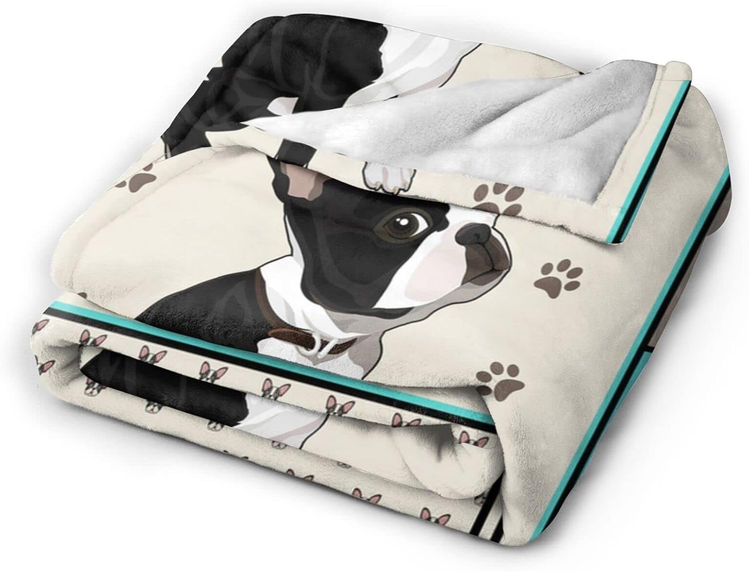 Boston Terrier – Manta ultra suave y acogedora de felpa linda para amantes de los perros Boston, manta de franela de forro polar, ligera, mullida y