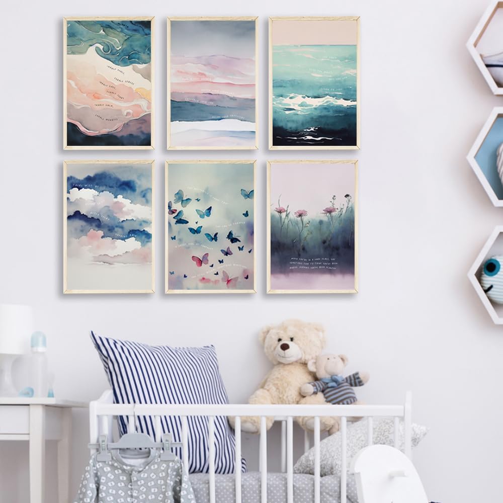 6 pósteres de salud mental, arte de pared para terapia de ansiedad, motivacional, decoración de oficina para citas positivas, lienzo inspirador para