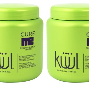 KUUL CURE ME – Sistema de tratamiento reconstructor para el cabello, paquete de 2, 35.2 onzas cada uno, 70.4 onzas líquidas en total KUUL CURE ME – Sistema de tratamiento reconstructor para el cabello, paquete de 2, 35.2 onzas cada uno, 70.4 onzas líquidas en total
