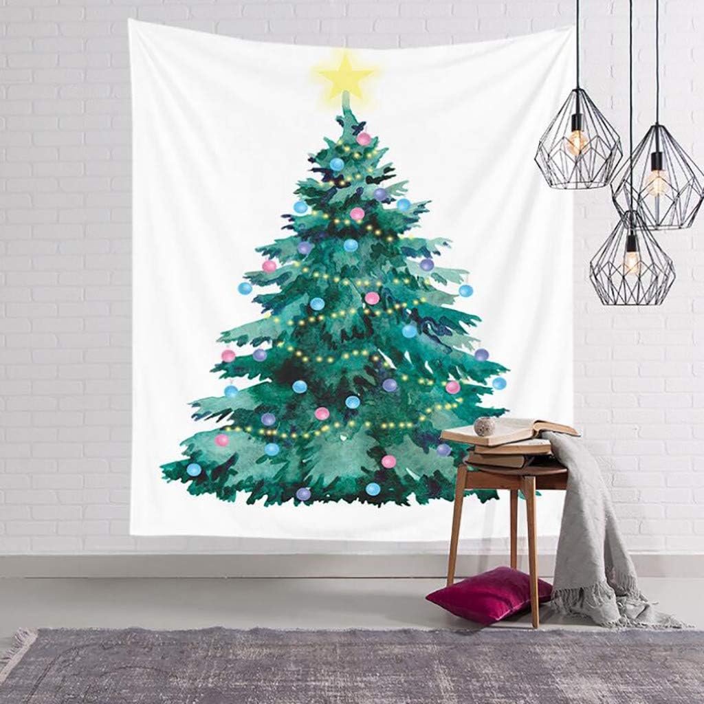 IAMAGOODLADY Decoraciones de Navidad, tapiz de Navidad, decoración de fondo de pared de dormitorio, paño colgante, 95 x 73 estilo mate Ofertas de