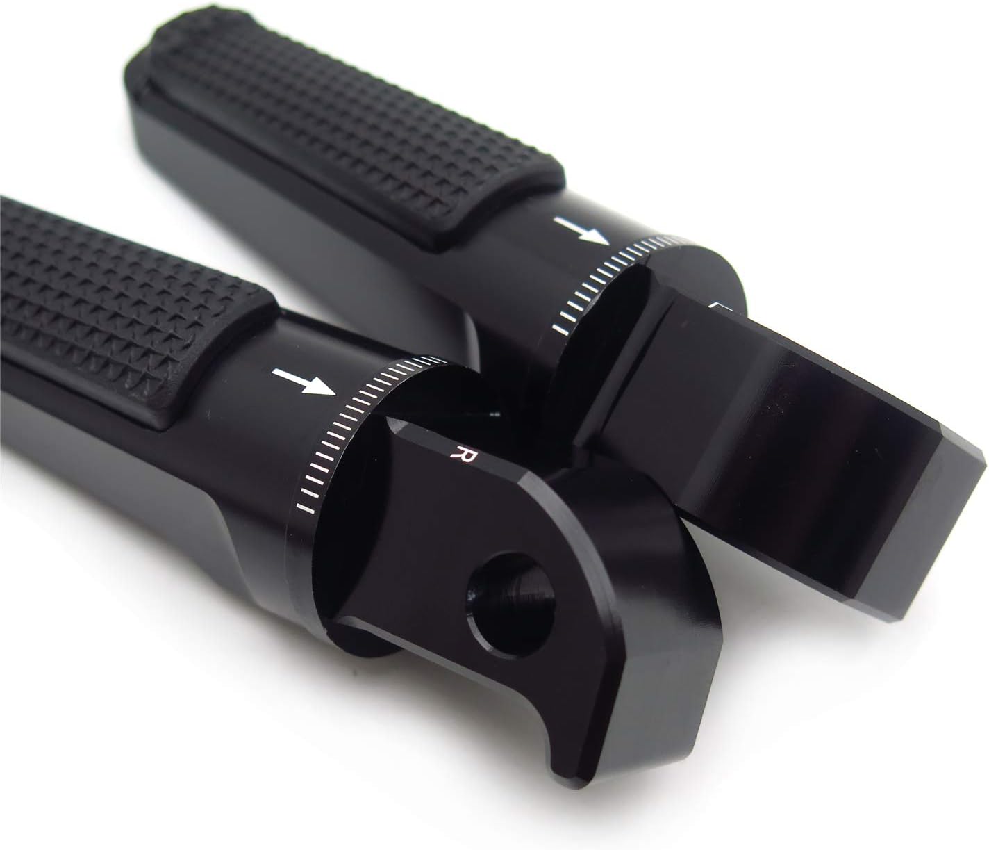 HTTMT – Estriberas ajustables CNC Reposapiés Compatible con YZF TMAX XMAX N-MAX FZ1FZ6 XJR13001200 MT03MT07MT09MT10 PN GZSP-SP-011-Y2