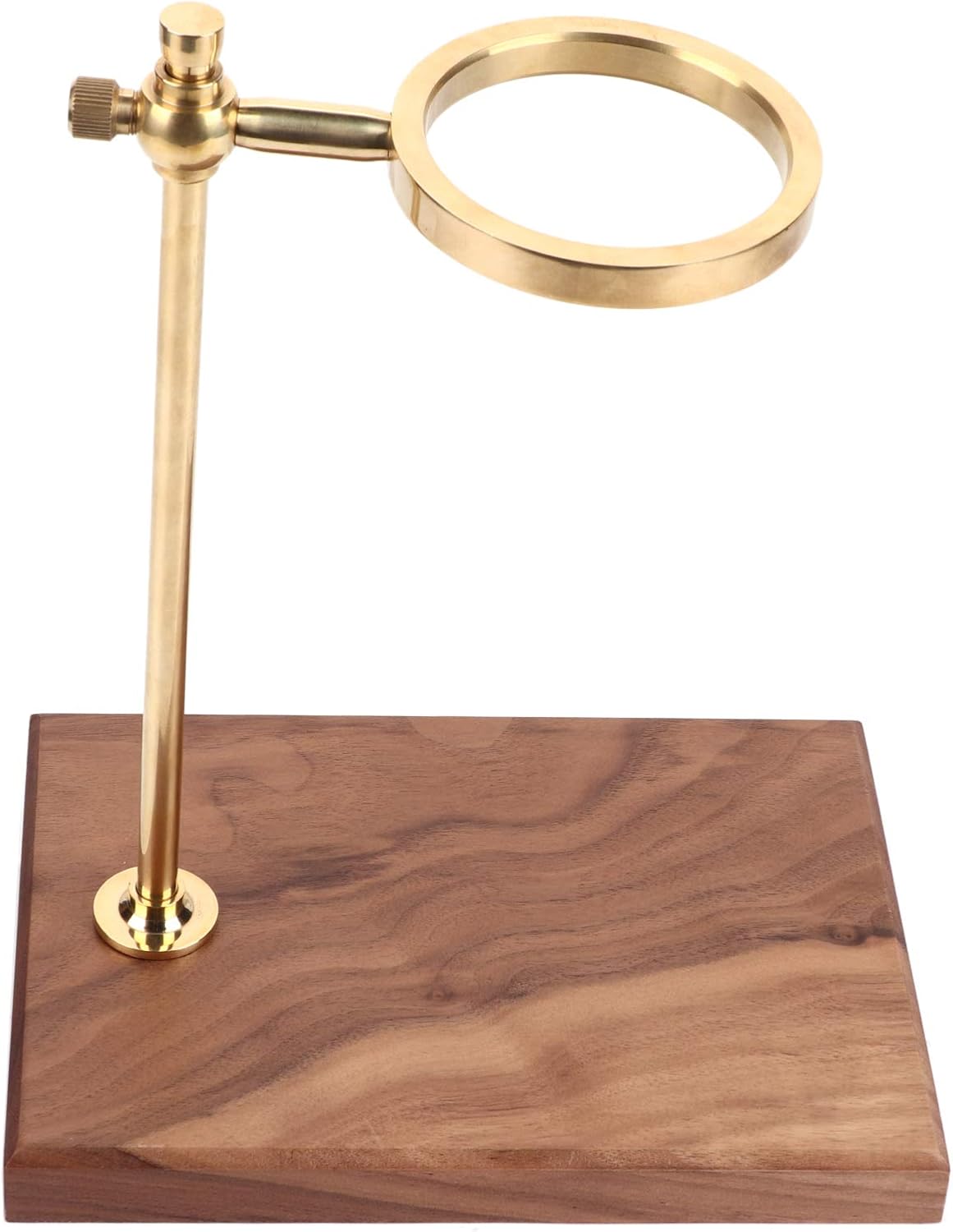 Almacenamiento de cocina para verter sobre el gotero de café, filtro de soporte de 25 × 18 × 8 de latón de madera para café