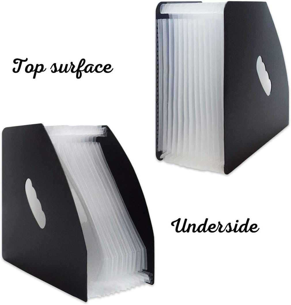 SAYEEC Archivador expandible con diseño de arco iris, tamaño A4, vertical, mini organizador de archivos, cesta de revista, escritorio, 13 bolsillos,