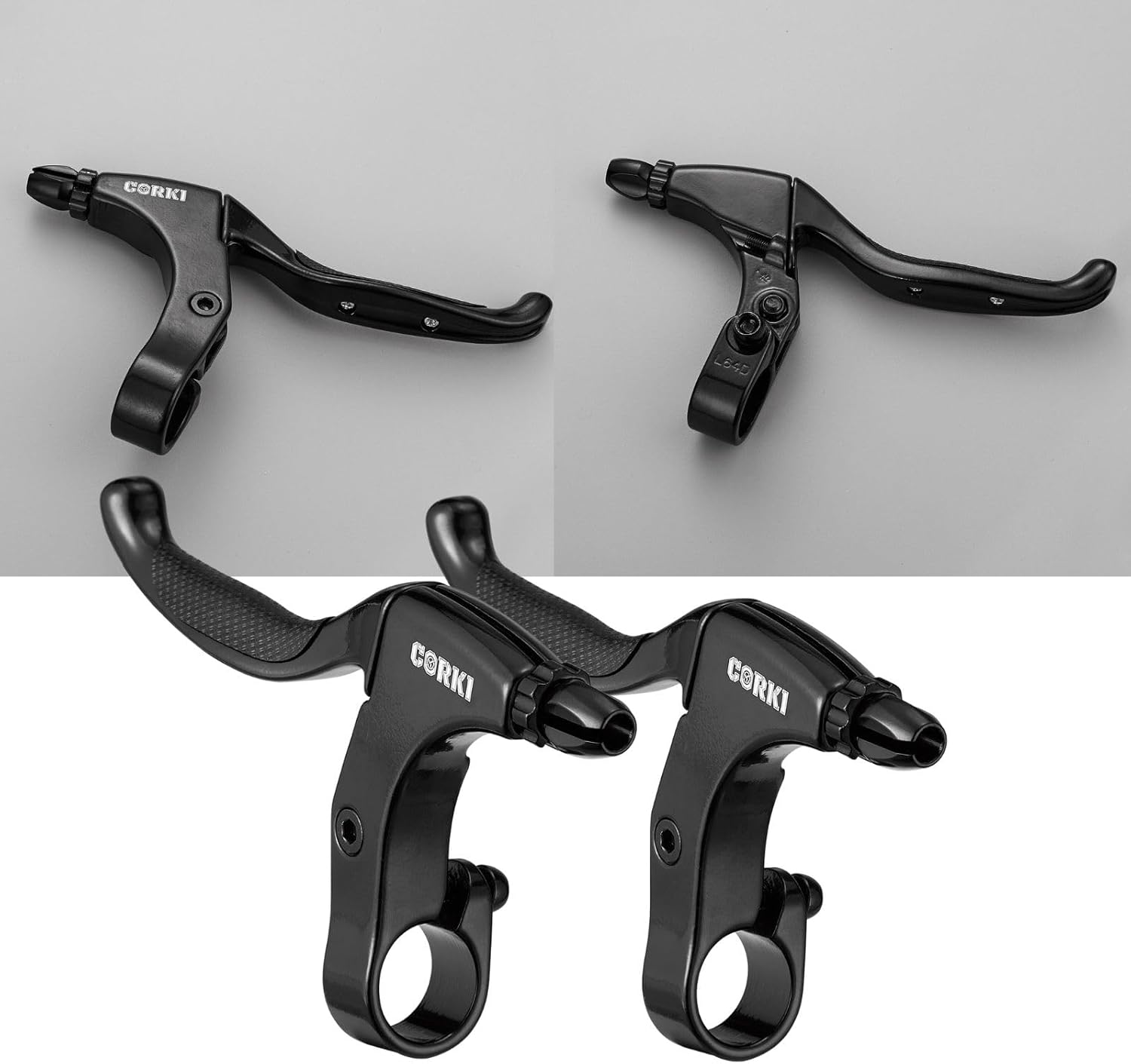 Corki Cycles – Par de palancas de freno de bicicleta -1.0 in de diámetro, aleación de aluminio, mango de freno de bicicleta para bicicleta de