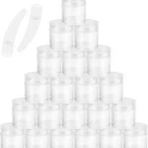 60 frascos redondos cosméticos vacíos de 0.35 oz, ollas de muestra, ollas de viaje con espátula para cosméticos, polvo de uñas, cuentas, diamantes 60 frascos redondos cosméticos vacíos de 0.35 oz, ollas de muestra, ollas de viaje con espátula para cosméticos, polvo de uñas, cuentas, diamantes