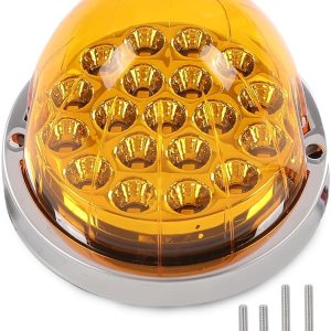 PIT66 Lente amarilla luz LED blanca cálida sandía (19 LED) marcador de señal de giro universal PIT66 Lente amarilla luz LED blanca cálida sandía (19 LED) marcador de señal de giro universal