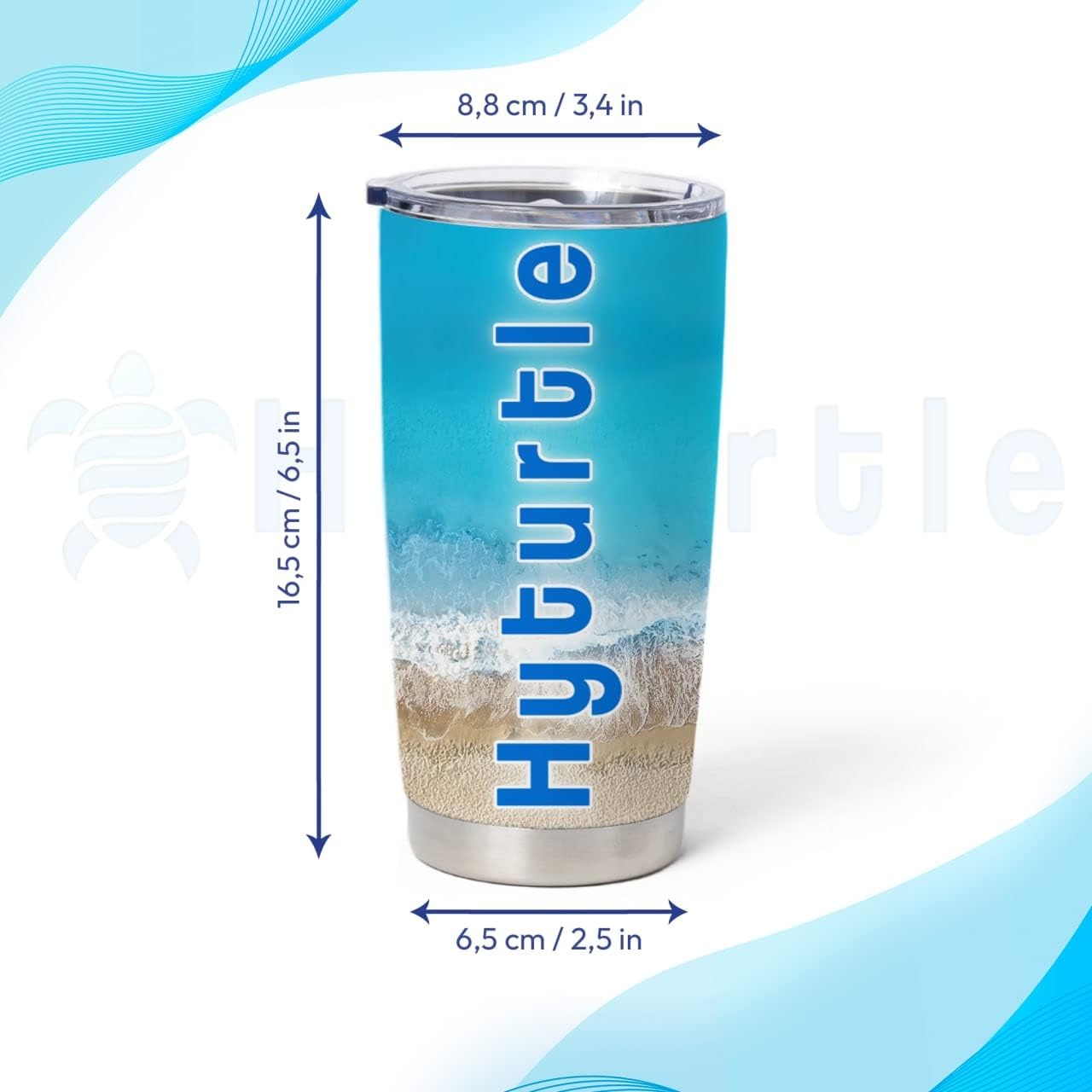 Hyturtle Regalos de oficial de policía, vaso personalizado de línea azul delgada con bandera de EE. UU., Academia de policía, regalos de graduación
