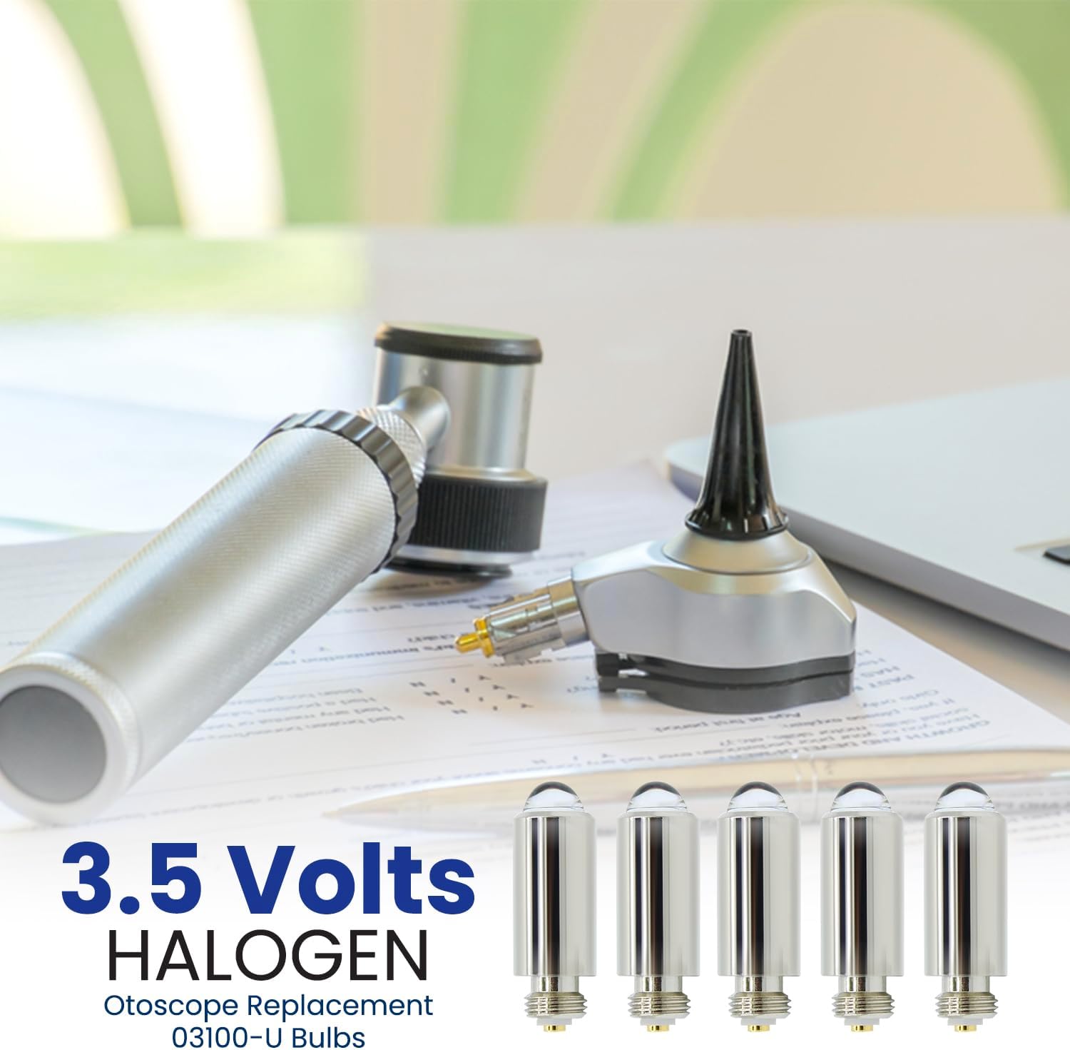 PakCan Compatible con Welch Allyn 5 bombillas halógenas de repuesto 03100-U (juego de 5 piezas)