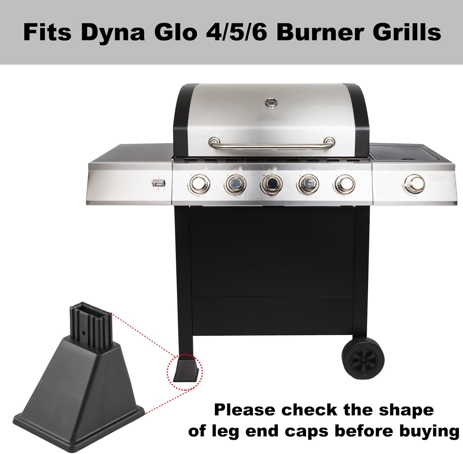 70-01-275 Piezas de repuesto para Dyna Glo DGF493BNP DGH474CRP DGH450CRP DGF493PNP-D DGB463CNP DGB493SPB DGB448SNP Dyna-Glo Gas Grill Leg Cap Parts