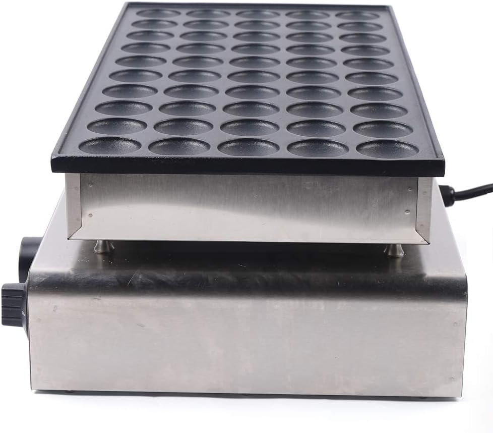 1.7KW 110V Máquina comercial para hacer panqueques 50 agujeros eléctrico mini holandés panadero antiadherente waffles panadero para el hogar cocina