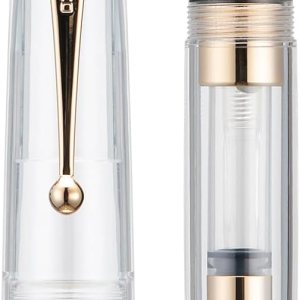 Jinhao 9019 DaDao Series – Pluma estilográfica, tamaño 8, punta fina con convertidor de tinta grande recargable, diseño acrílico transparente y Jinhao 9019 DaDao Series – Pluma estilográfica, tamaño 8, punta fina con convertidor de tinta grande recargable, diseño acrílico transparente y