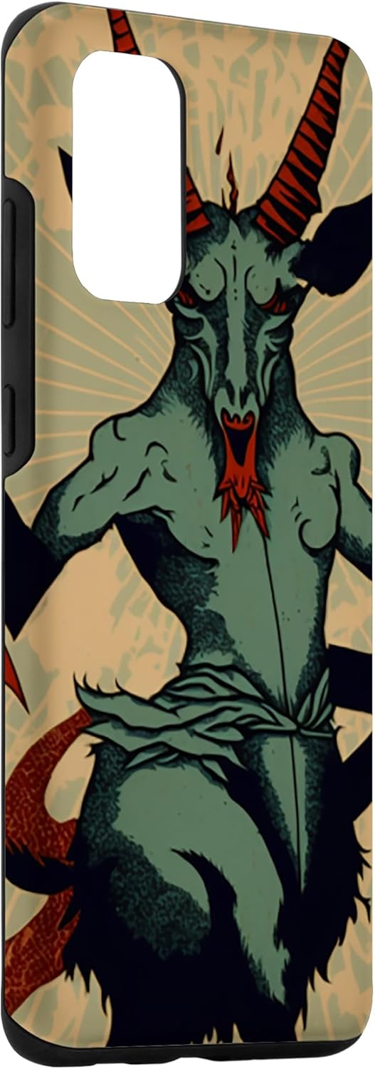 Galaxy S20+ Evil Baphomet Goat Devil Demon God With Wings Muralism Art Case