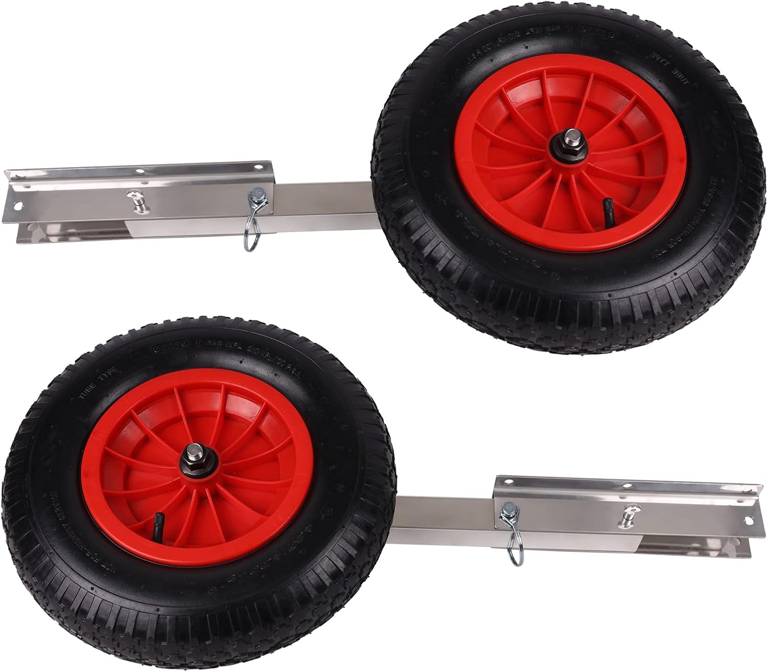Ruedas de lanzamiento de barco de 600 libras, rueda de lanzamiento de popa de barco con ruedas de 15 pulgadas para barco inflable y barco de aluminio