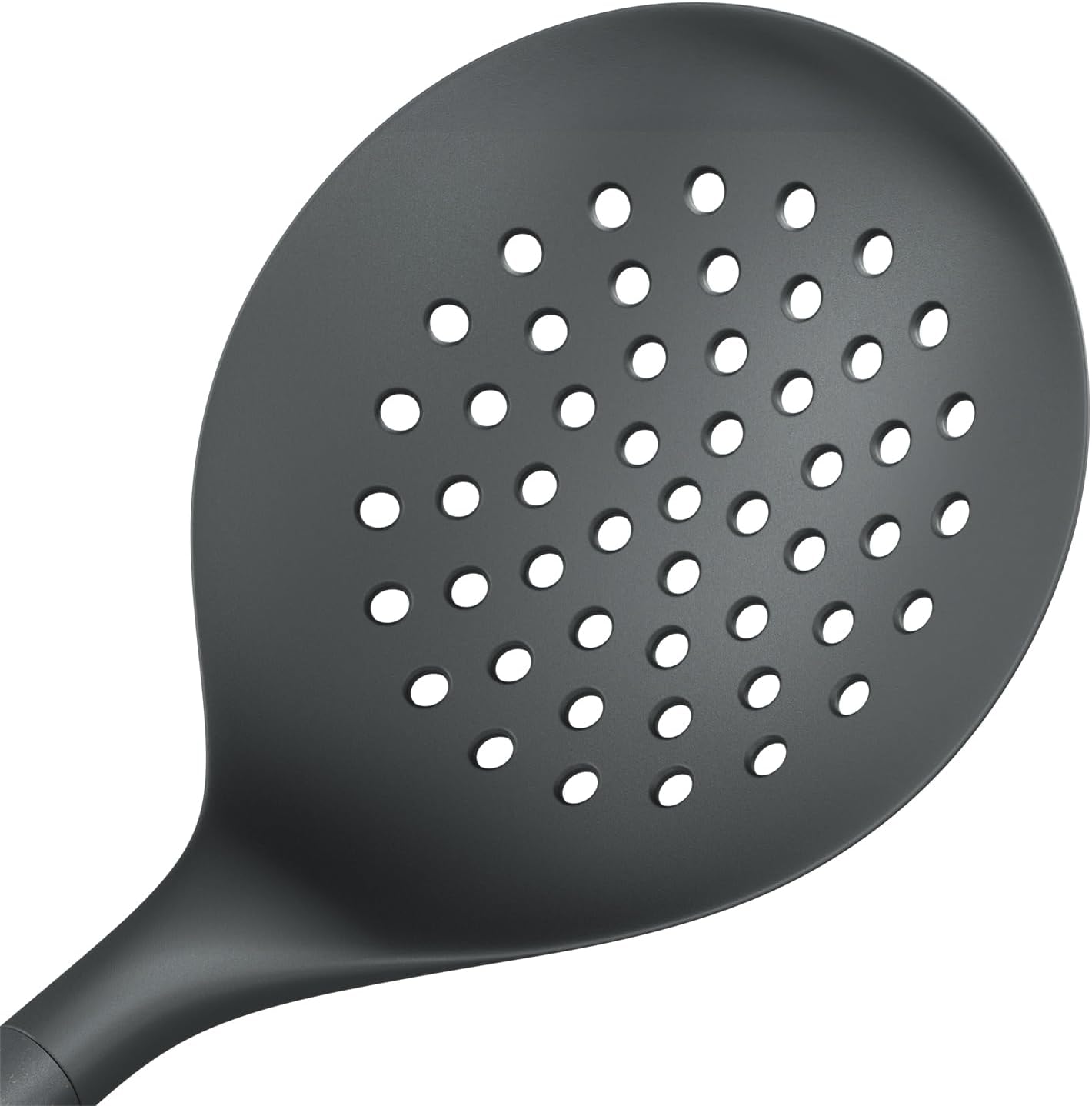 Zyliss E980232 Skimmer, paja de trigo sosteniblenailon, cuchara de cocina con agujeros para desnatardrenar, antiadherente, cabeza de silicona