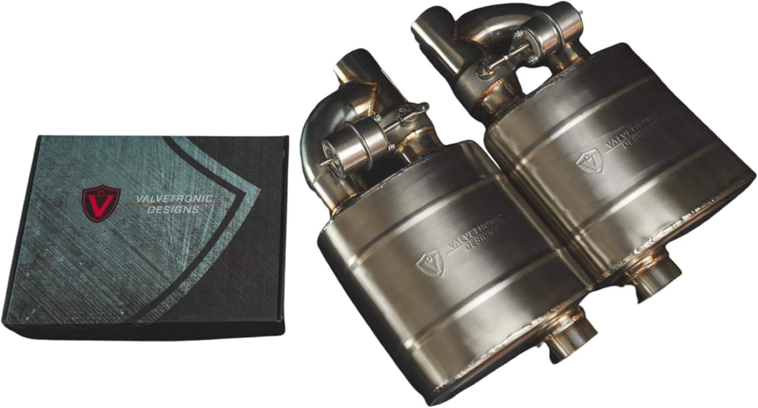 Silenciador de escape universal con válvula de escape con 1 kit de control remoto inalámbrico (3.5 pulgadas3.504 in, 2 silenciadores)