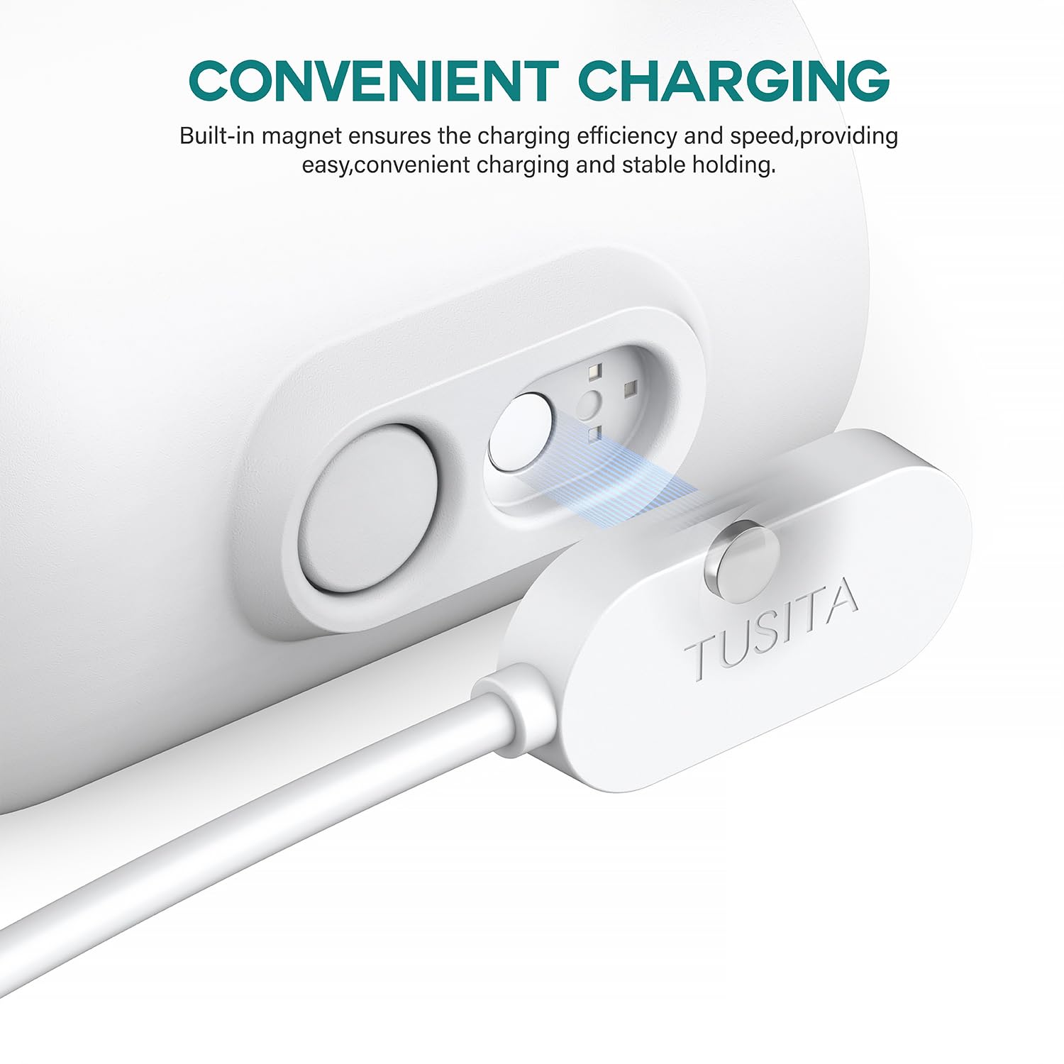 TUSITA Cable de carga magnético para interiores compatible con Arlo Ultra 1 2, Pro 3 4 5 2K – 3M, color blanco