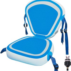 Huskfirm Asiento de kayak, asiento acolchado universal, cómodo, inflable desmontable, asiento de SUP ajustable para kayaks, botes de remos, barcos Huskfirm Asiento de kayak, asiento acolchado universal, cómodo, inflable desmontable, asiento de SUP ajustable para kayaks, botes de remos, barcos