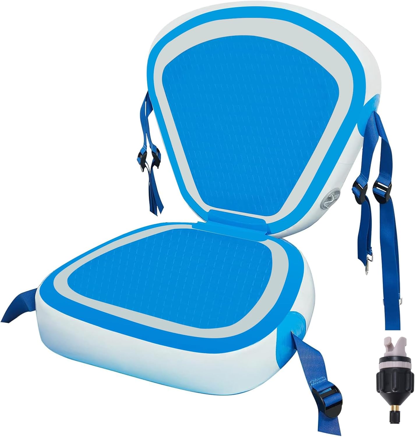 Huskfirm Asiento de kayak, asiento acolchado universal, cómodo, inflable desmontable, asiento de SUP ajustable para kayaks, botes de remos, barcos