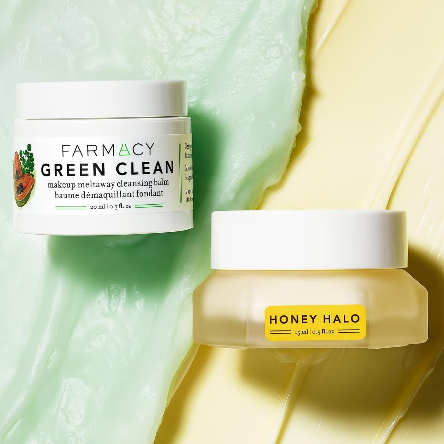 Farmacy Melt + Moisturize Minis Duo  Green Clean Bálsamo limpiador de maquillaje y miel Halo Ceramida hidratante facial  La rutina perfecta para