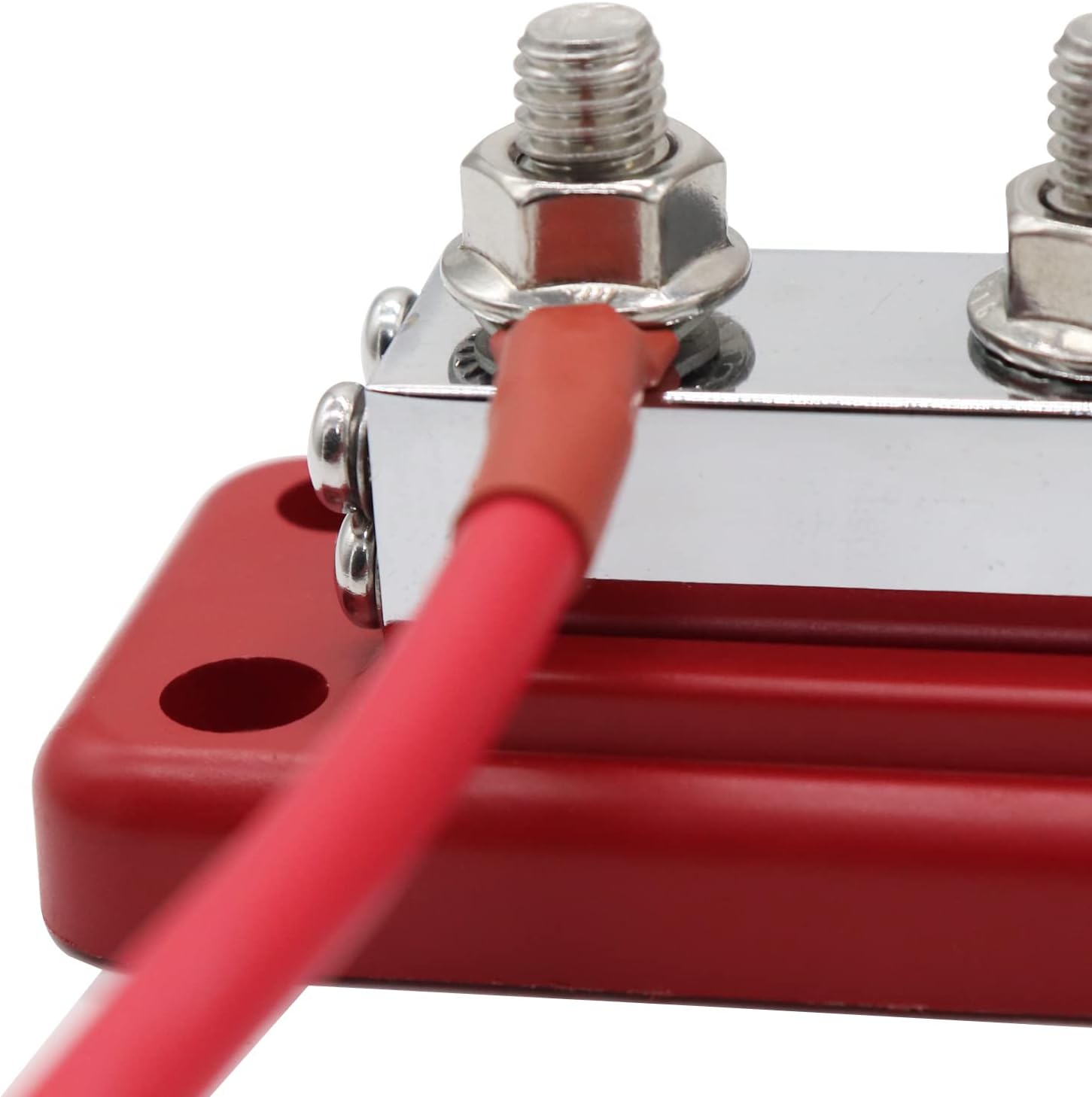 Barra de bus resistente de alta corriente 600 A, 300 V CA48 V CC, 8 vías 38 pulgadas (M10), bloque de distribución de tierra de terminal de cableado