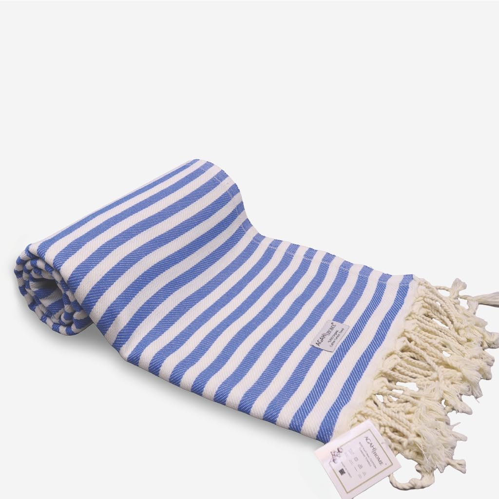 Agah Home Toalla de playa turca Toalla de algodón turco Peshtemal de gran tamaño baño turco, playa, piscina, gimnasio, toalla de yoga Toalla