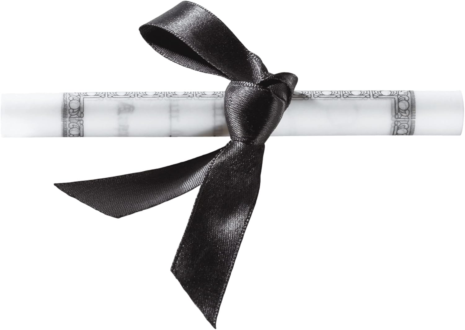 DecoPac Diploma de graduación con cinta negra para tartas, decoración de pasteles, plástico seguro para alimentos, paquete de 24