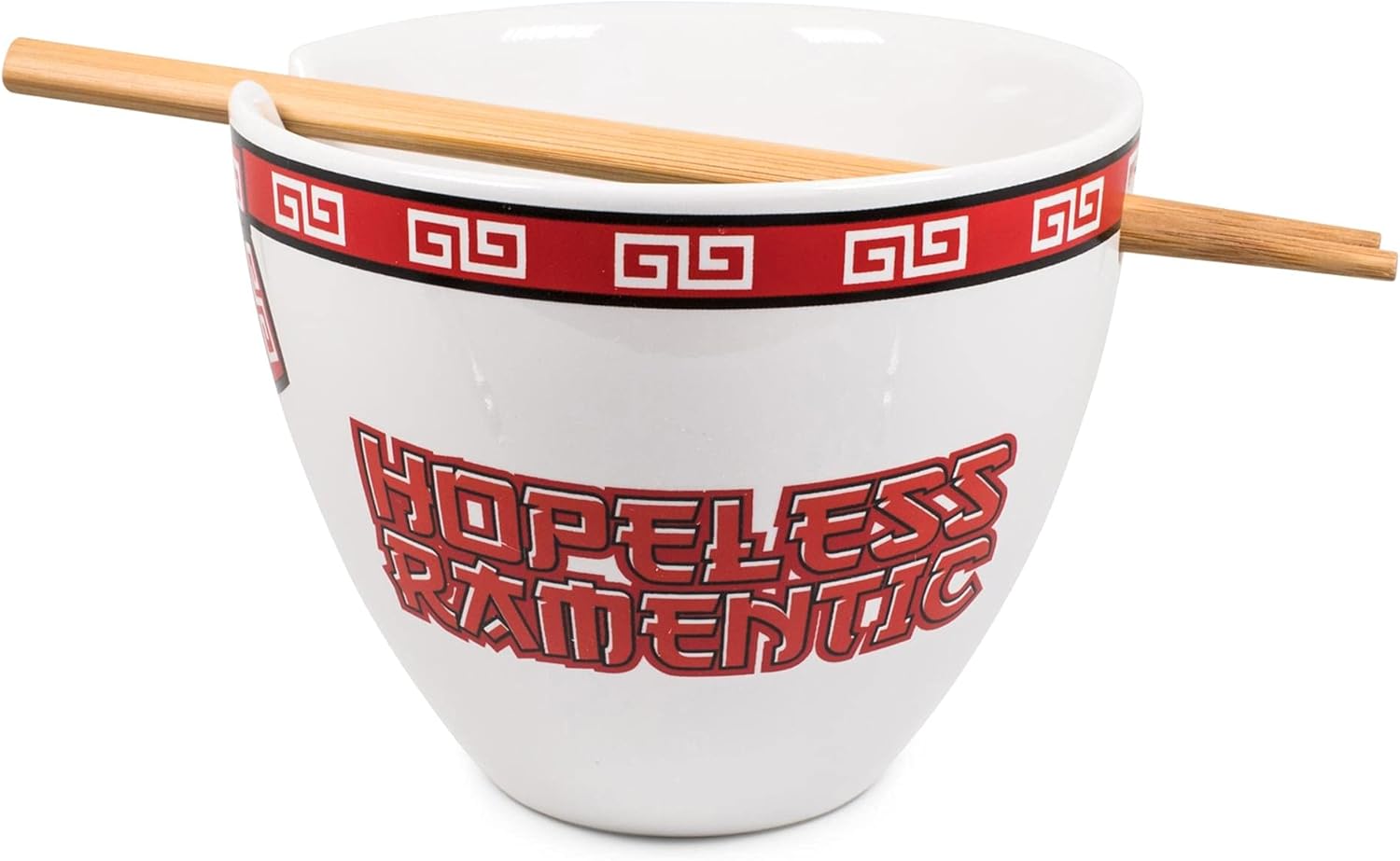 Bowl Bop Hopeless – Juego de vajilla de cerámica japonesa Ramentic  Incluye cuenco de fideos ramen de 16 onzas y palillos de madera  Juego de platos