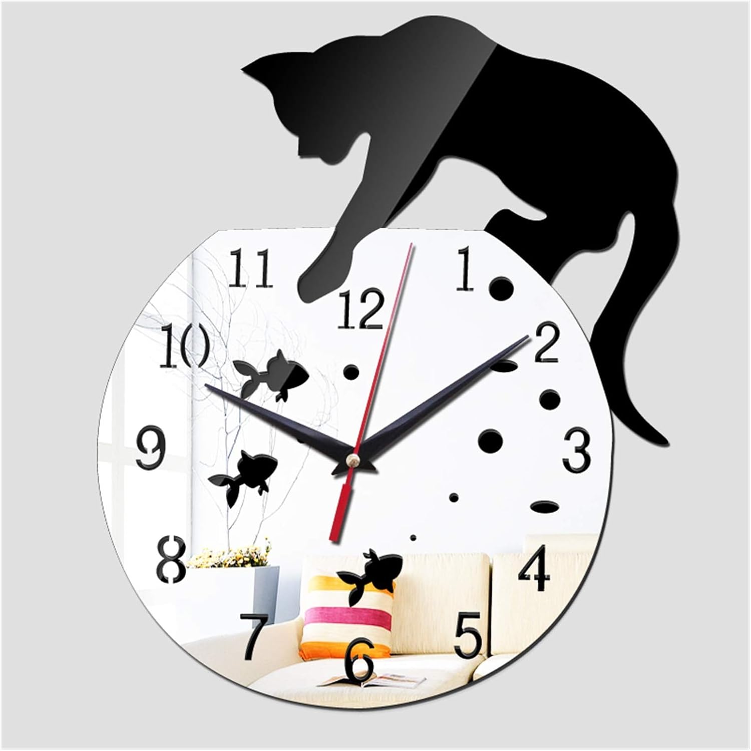 Reloj de pared MANHONG Decoración Nuevo Reloj de pared Reloj de cuarzo Gran Decoración DIY Reloj Acrílico Espejo Moderno De Pared 3D Pegatina Sala