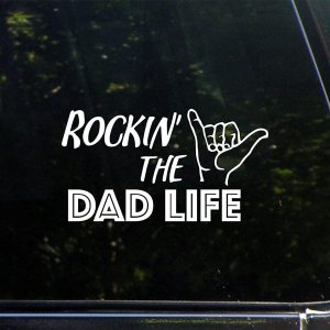 Biznet – Calcomanía de vinilo con diseño de Rockin’ The Dad Life, para parachoques de automóvil, botella de agua para laptop, calcomanía adhesiva, Biznet – Calcomanía de vinilo con diseño de Rockin’ The Dad Life, para parachoques de automóvil, botella de agua para laptop, calcomanía adhesiva,