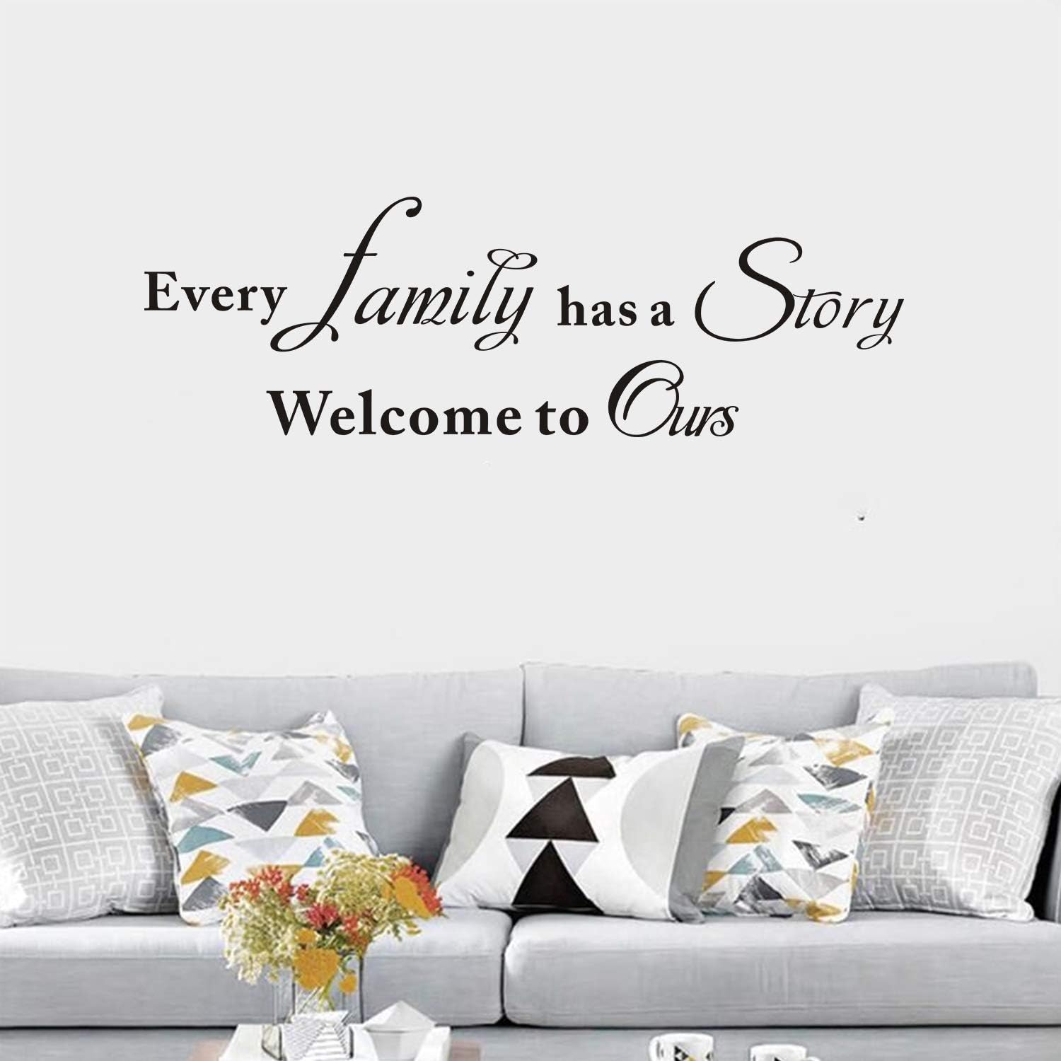 AnFigure Calcomanías de pared para sala de estar, calcomanías de pared familiares, citas inspiradoras para dormitorio, mujeres, niñas, amor,