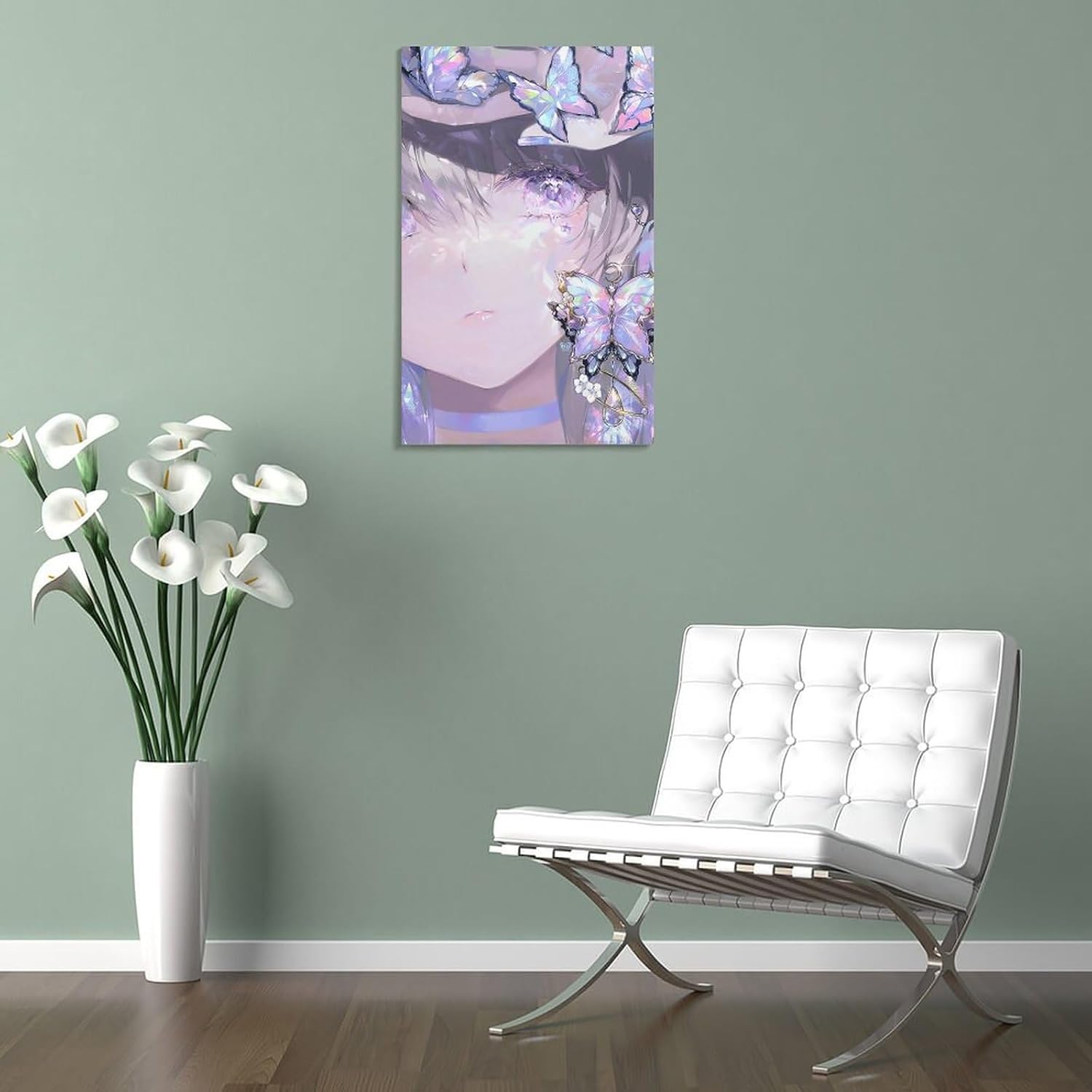 Póster de anime japonés Beauty Girl (5) Póster artístico de pared con desplazamiento en lienzo, pintura, imagen, decoración de sala de estar,