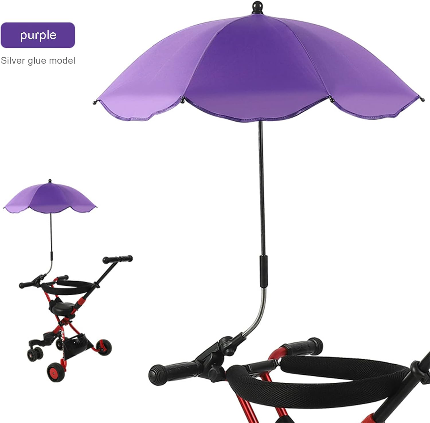 Paraguas para silla con abrazadera, sombrilla universal ajustable para silla de playa, protección UV, sombrilla para silla de patio, silla de playa,