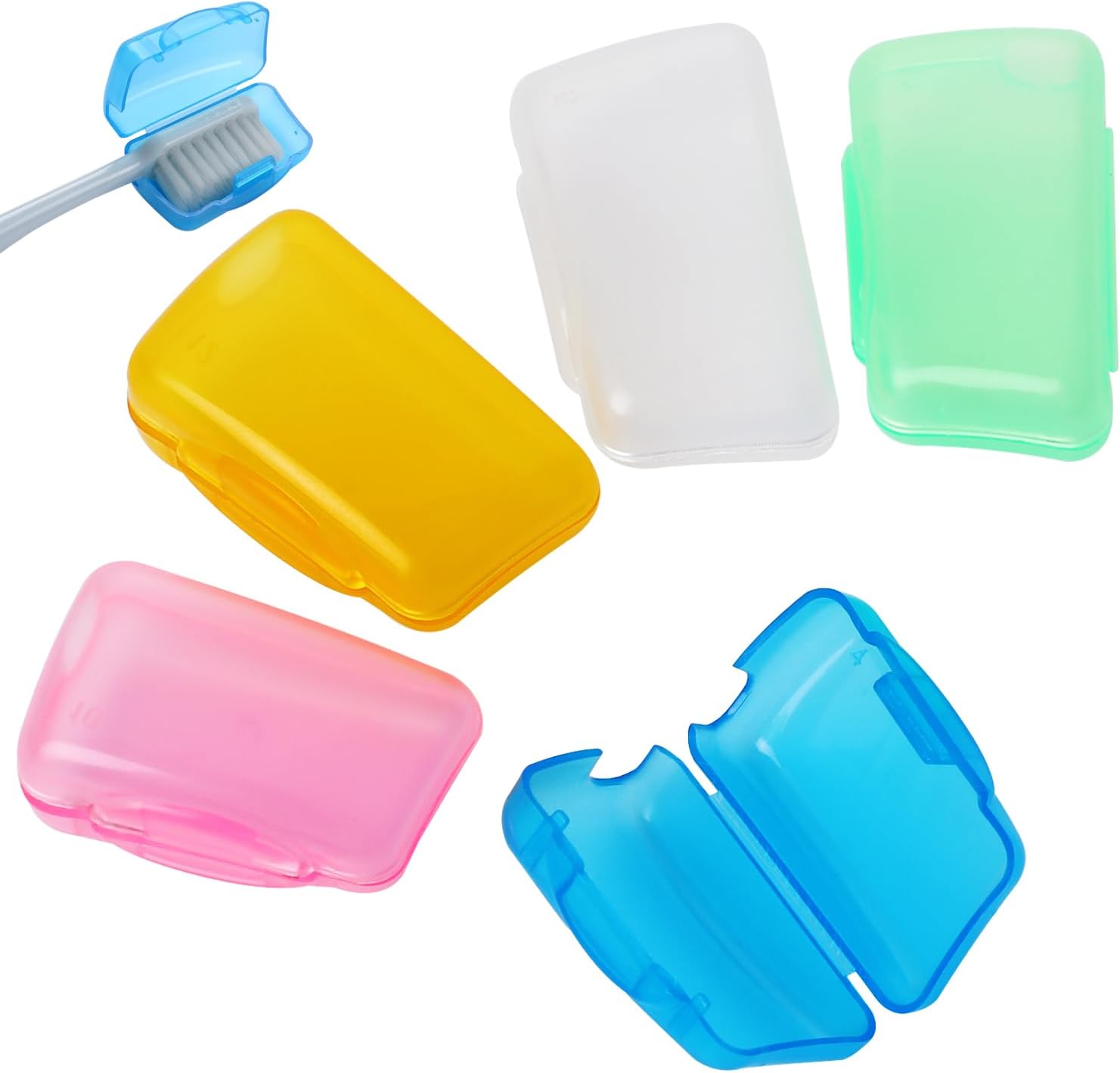 5 tapas de viaje para cepillos de dientes, fundas portátiles para cepillos de dientes, funda protectora para cepillo de dientes, soporte de cabeza